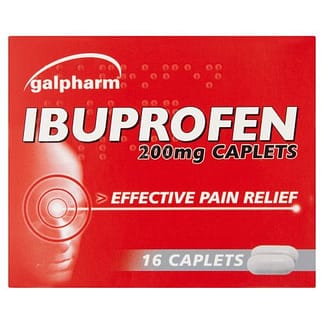 Galpharm Ibuprofen 200mg Caplets 16 Caplets