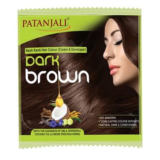 Patanjali Kesh Kanti Hair Colour (Cream & Developer) - Dark Brown